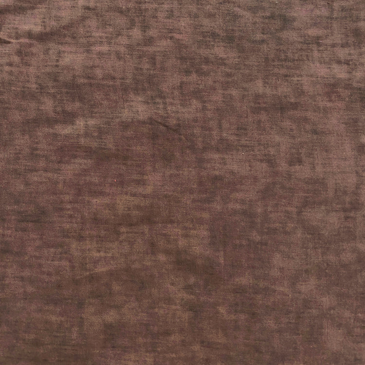 Mottled Dye Linen Cotton Blend - Dark Brown