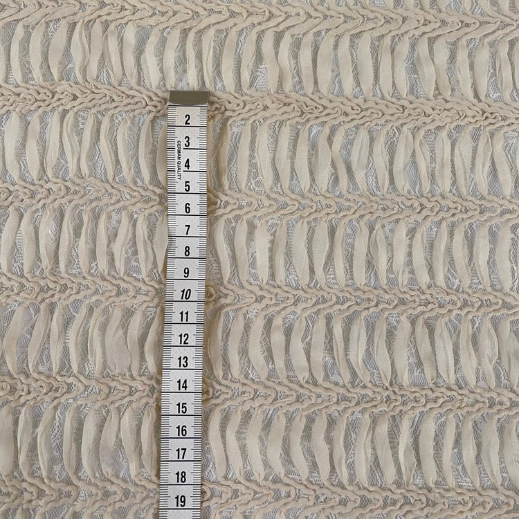 Chiffon Spine Panel Lace - Ivory