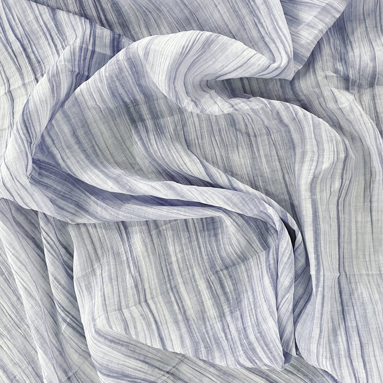Nature Stripe Cotton Blend - Light Blue / Cornflower Blue