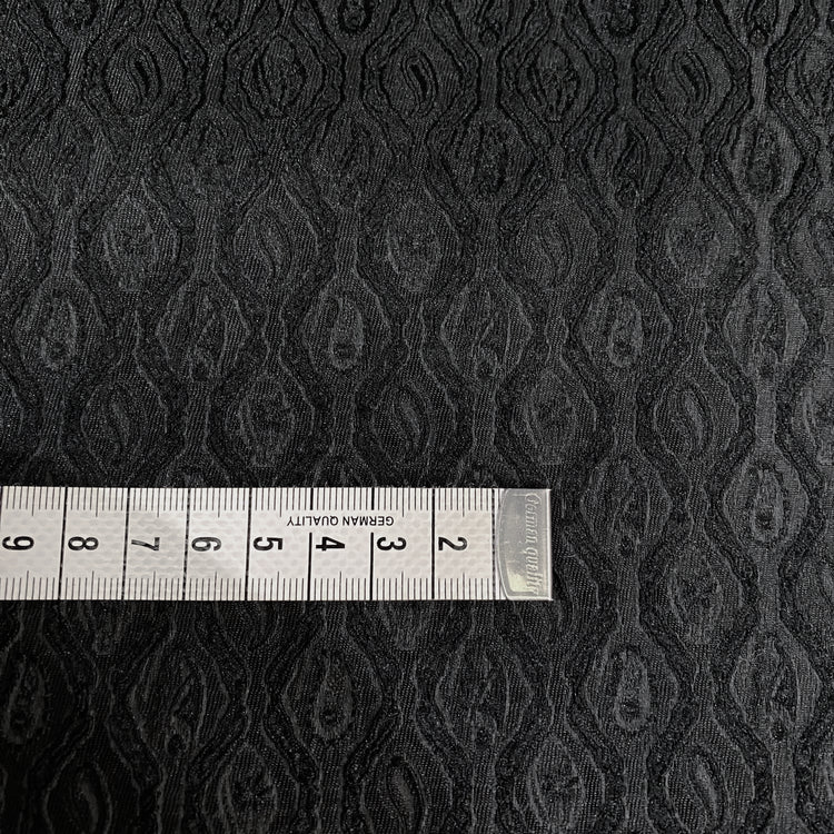 Raised Geometric Jacquard - Black
