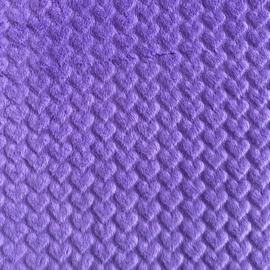 Heart Scaled Faux Fur - Short Pile - Light Purple