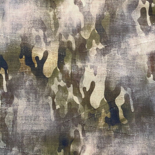 Vintage Fade Camo Denim Jacquard - Dark Khaki / Grey / Ivory