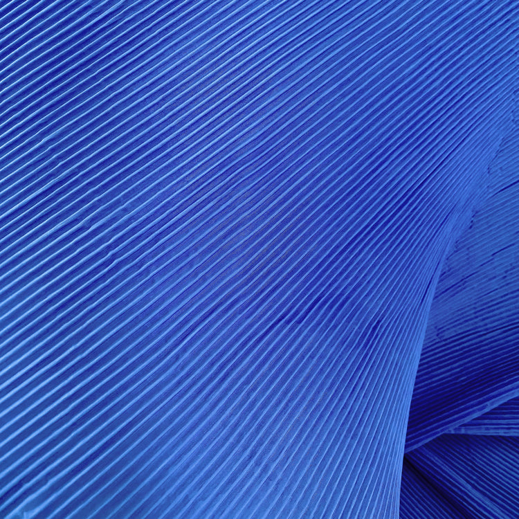 Accordion-Pleated Taffeta - Royal Blue