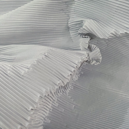 Accordion-Pleated Taffeta - Gainsboro Grey