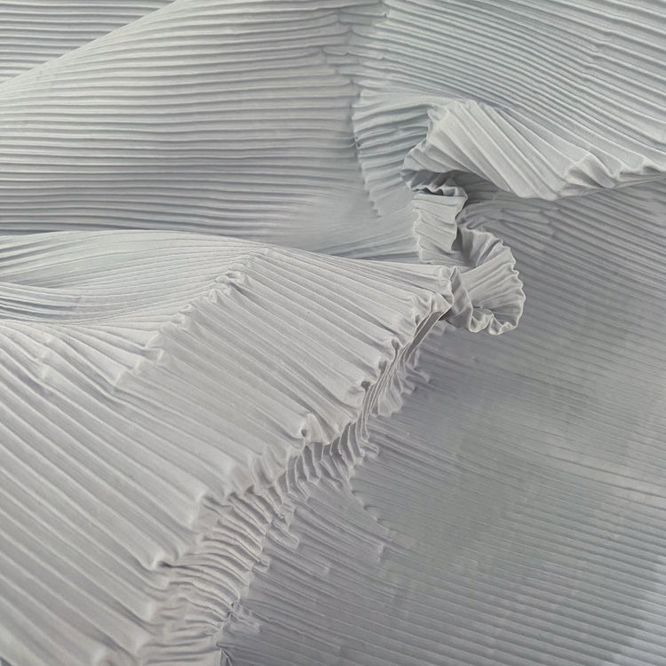 Accordion-Pleated Taffeta - Gainsboro Grey