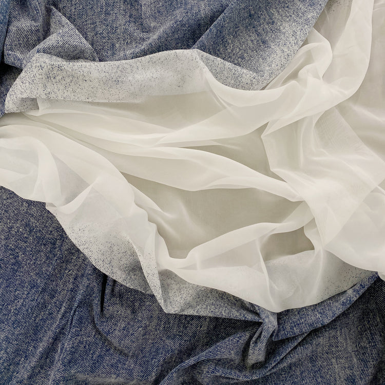 Denim Devoré Burnout Chiffon - Navy
