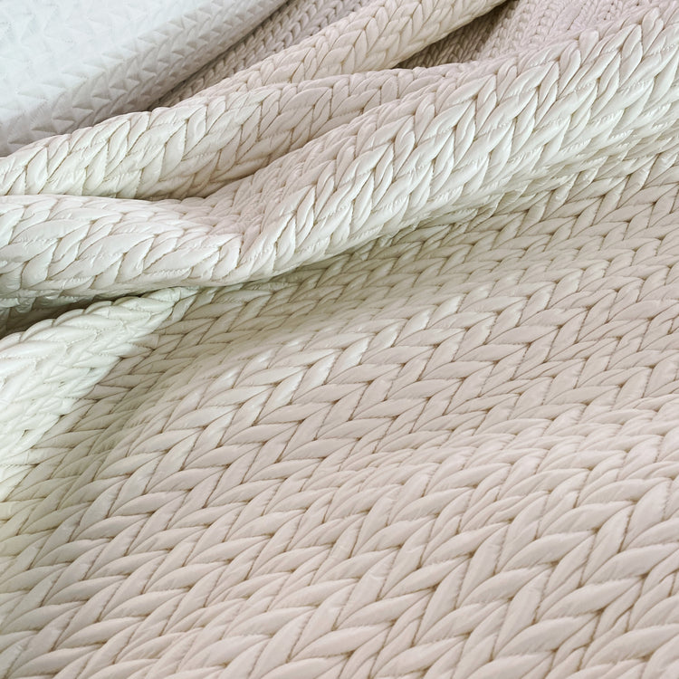 Stockinette Quilted Taffeta / Wadding - Ivory