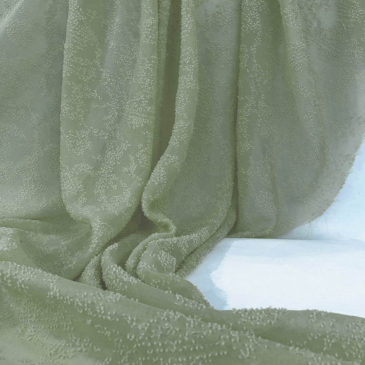 Sheer Crepe - Cut Pile-Insert - Pale Green