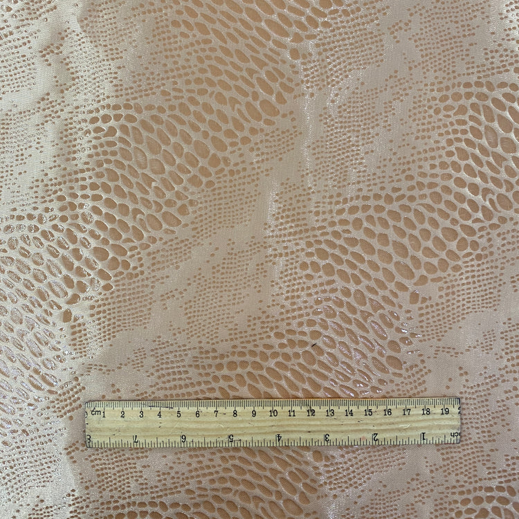 Reptile Foil Shimmer Satin - Sand