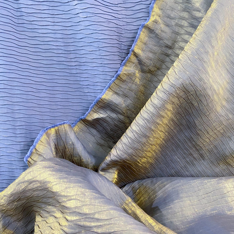 Shot Wave Twill - Blue/Gold
