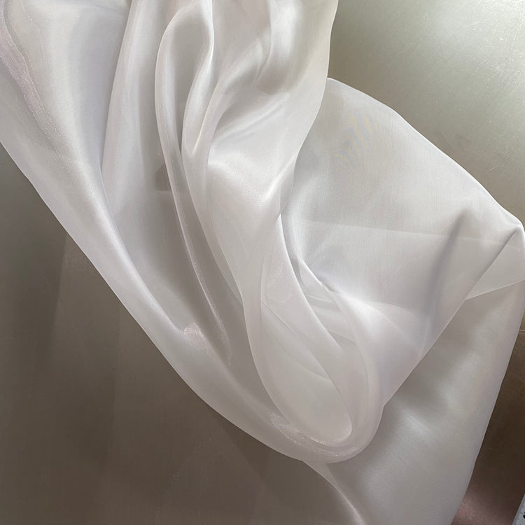 Shimmer Poly/Nylon Organdy (Light Weight Crinoline) - White