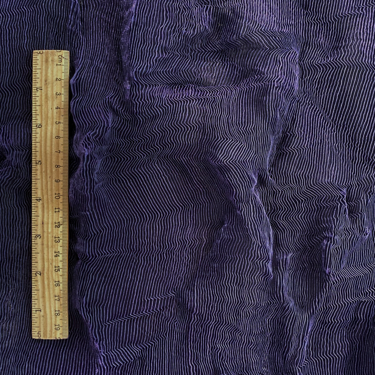 Plisse Shot Organza - Aubergine