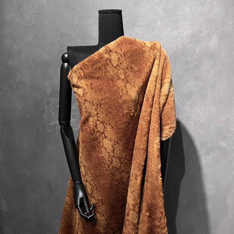 Snakeskin Faux Fur - Tan / Brown