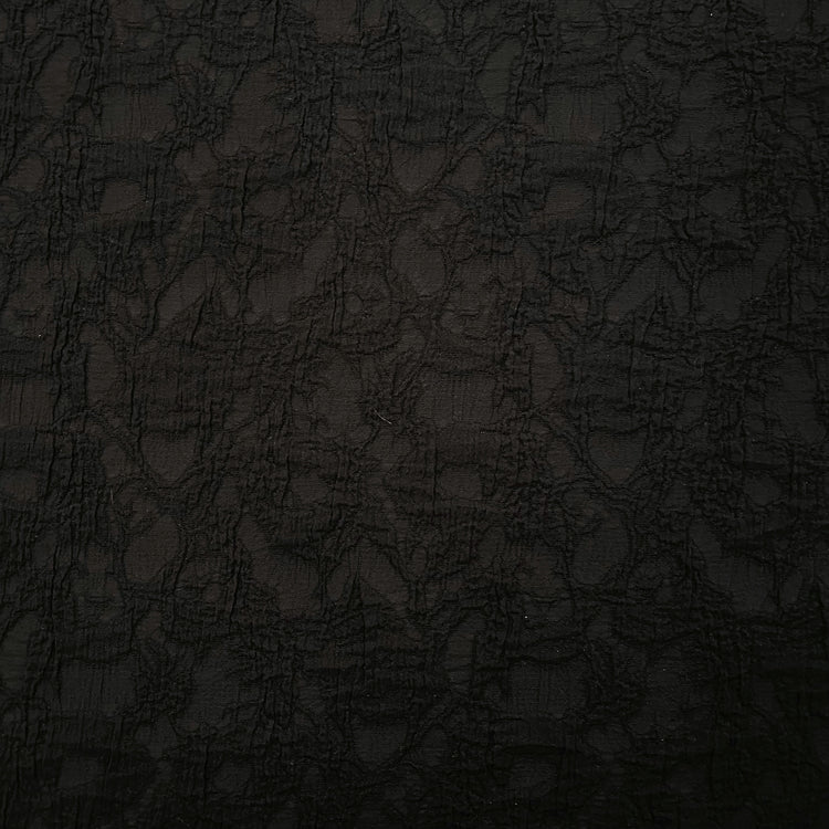 Abstract Mottled Cloqué - Black