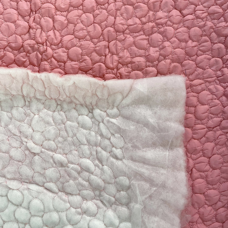 Forget-Me-Not Quilted Taffeta / Wadding - Pink