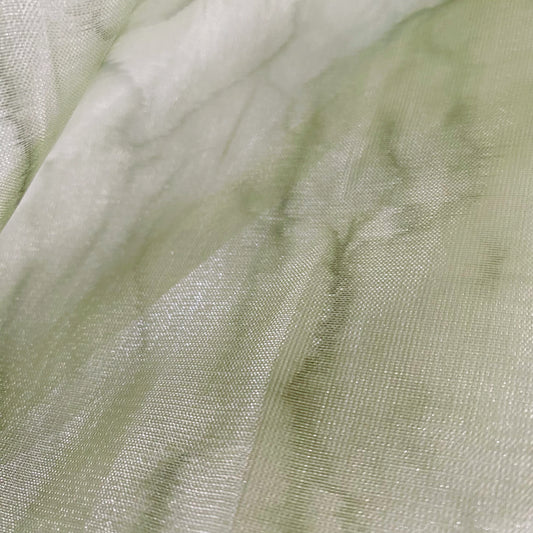 Marble Shimmer Organza - Pale Moss Green