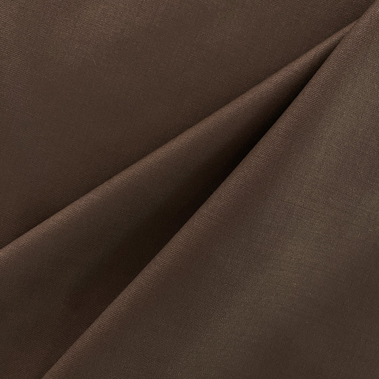 Australian Merino Worsted Wool Gabardine - Chocolate