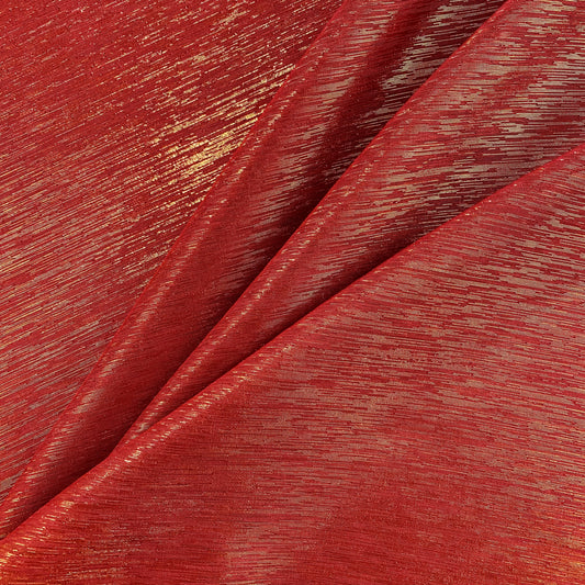 Metallic Dupion - Orange/Red/Gold