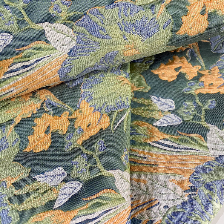 Wild Iris Jacquard - Green/Yellow