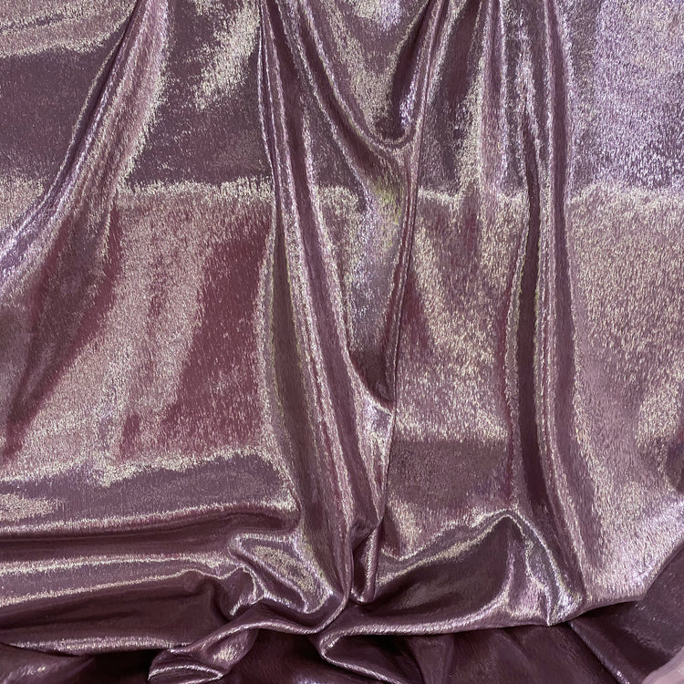 Brushed Metallic Long-pile Velvet - Pale Violet