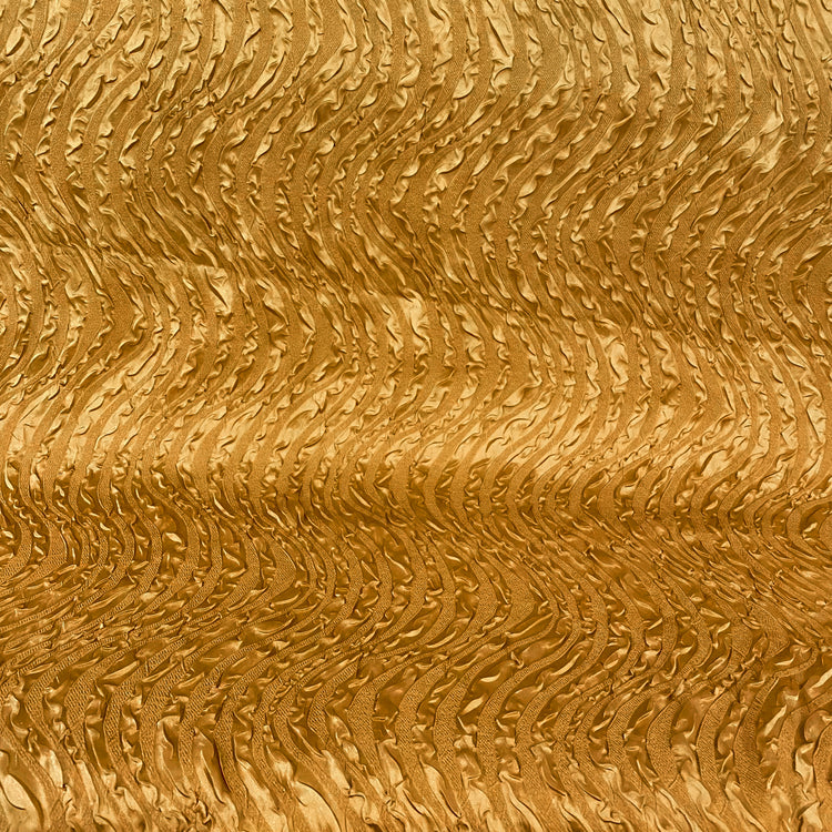 Wave Embossed Satin Plisse - Gold