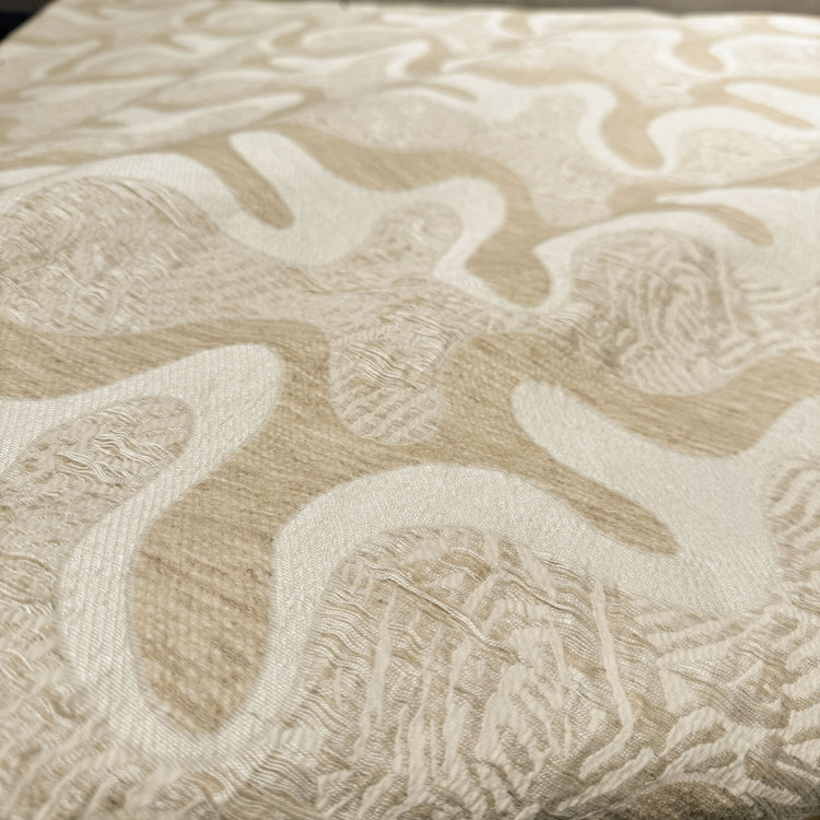 Organic Textured Lines Jacquard - Tan/Wheat