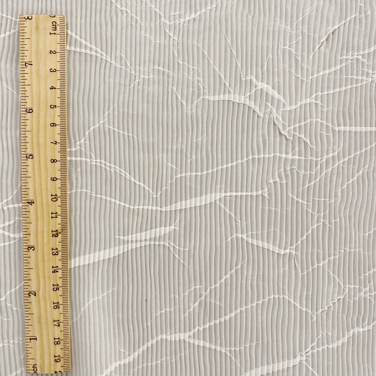 Crease-Pressed Plisse - White