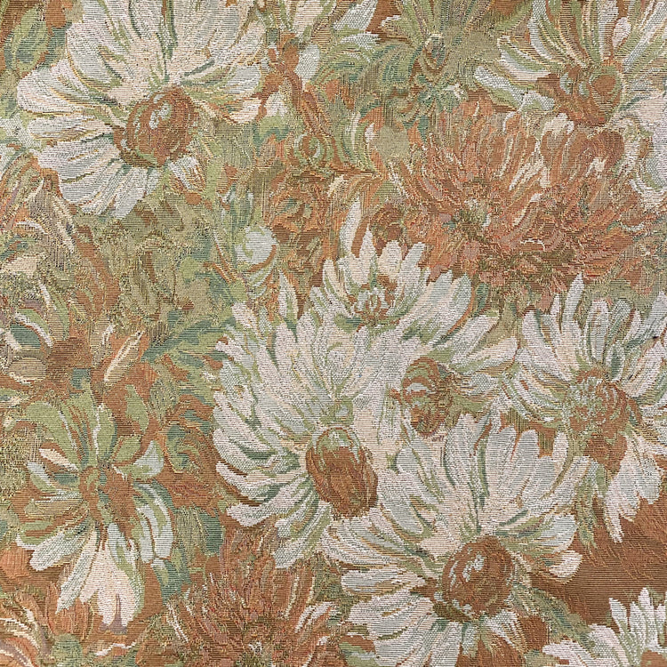 Oil-Painted Floral Tapestry Jacquard - Peru / Pale Green / White