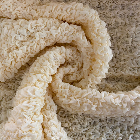 Grid Smocked Chiffon - Light Yellow