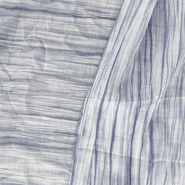 Nature Stripe Cotton Blend - Light Blue / Cornflower Blue
