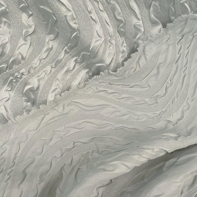 Wave Embossed Satin Plisse - Silver