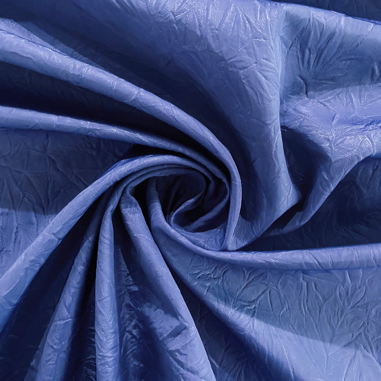 Creased Taffeta Bonded Jersey - Medium Blue