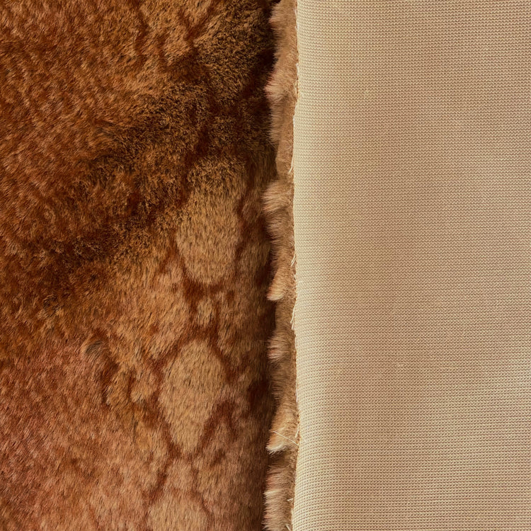 Snakeskin Faux Fur - Tan / Brown