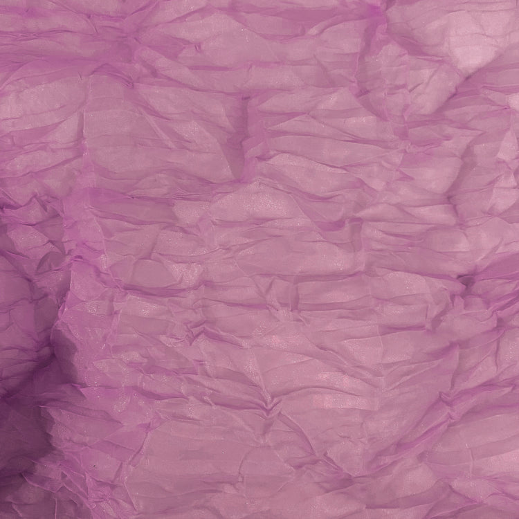 Semi-sheer Plisse Organza - Pale Violet