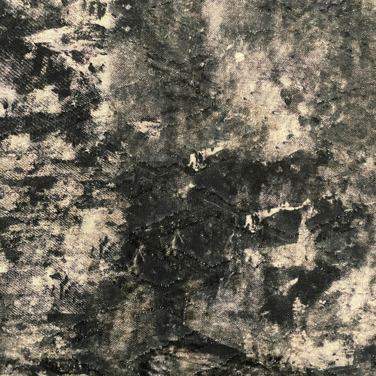 Ink Blot Camo Denim Jacquard - Dark Sea Green / Ivory
