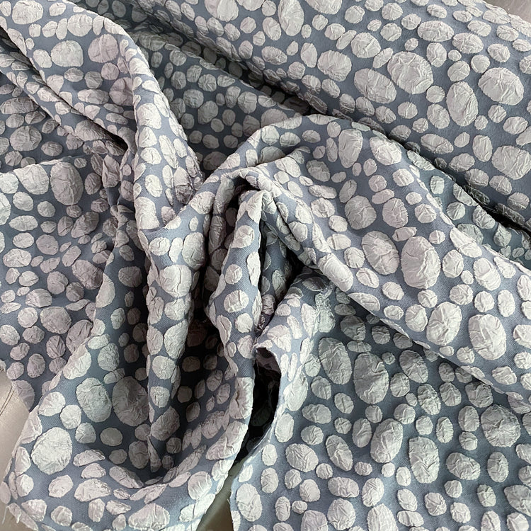 Crinkle Pebble Cloqué - Light Steel Blue