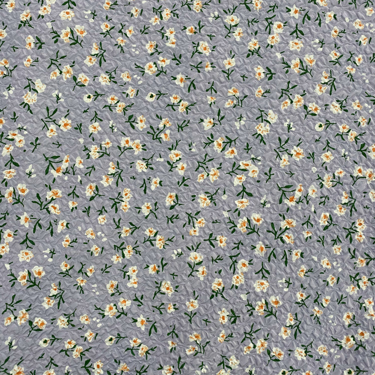 Embossed Bonded Ditsy Floral - Lavender/Dark Green