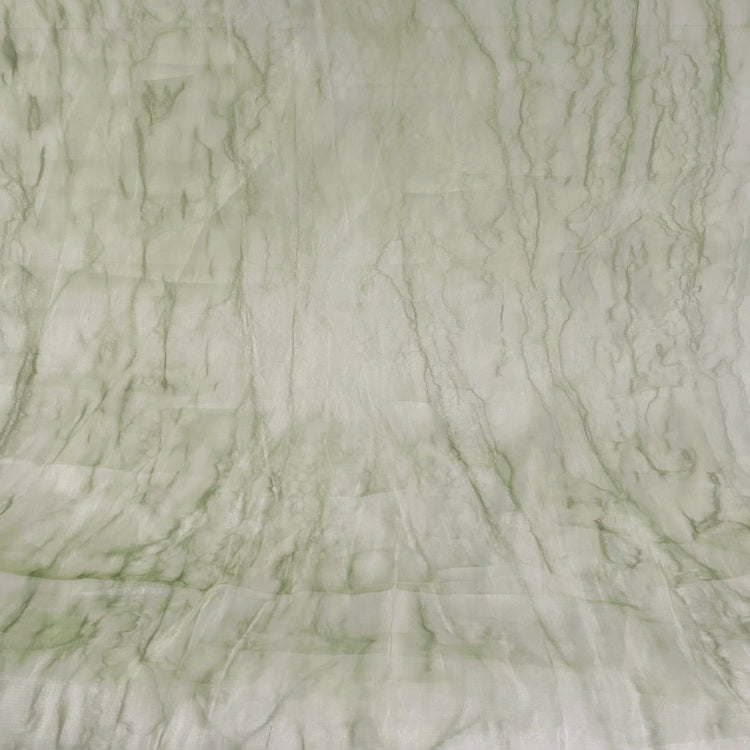 Marble Shimmer Organza - Pale Moss Green