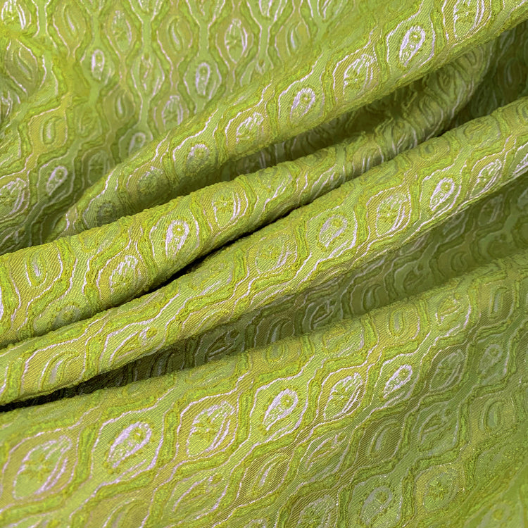 Raised Geometric Jacquard - Green