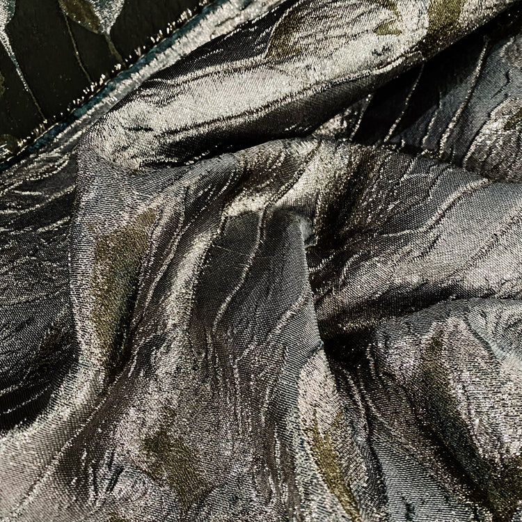 Spring Blossom Brocade - Metallic - Olive