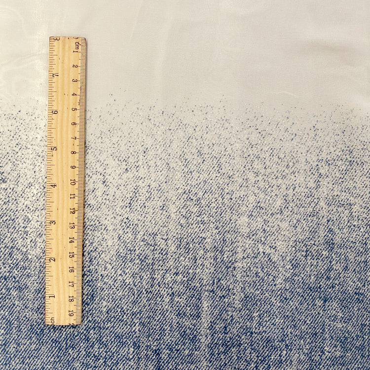 Denim Devoré Burnout Chiffon - Navy