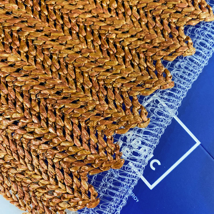 Chevron Basket Weave - Brown