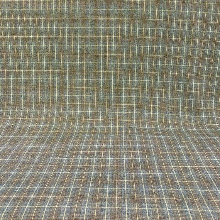 Tattersall Cotton/Poly Tartan- Grey/Brown