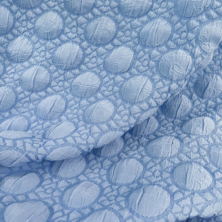 Stretch Bubble-Wrap Double Weave - Light Blue
