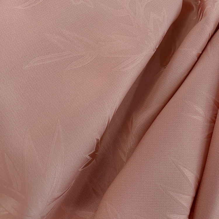 Bamboo Flora Damask - Silk Embroidered - Pastel Peach