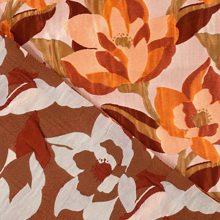 Magnolia Poly/Nylon Jacquard  - Orange/Soft Pink