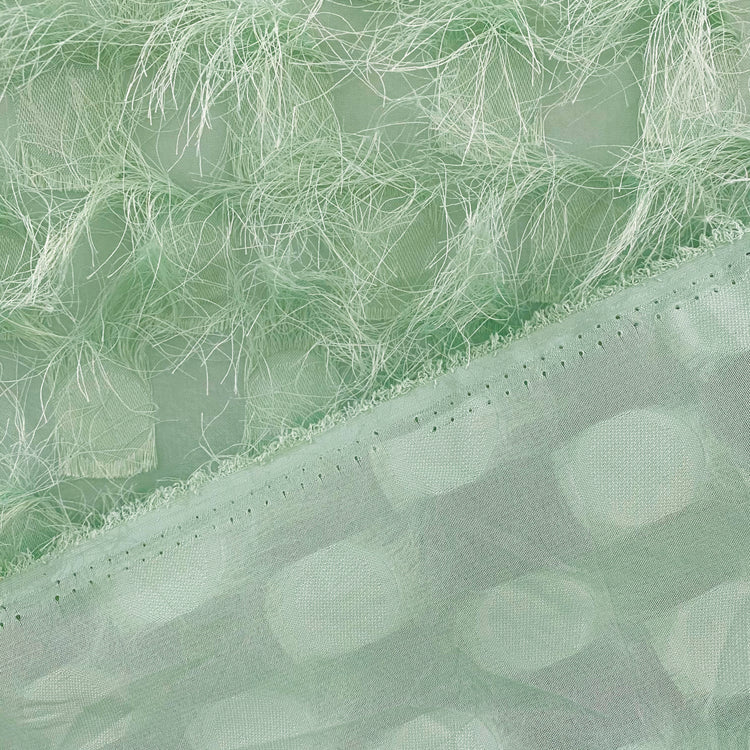 Dobby Fringed Chiffon - Pale Green
