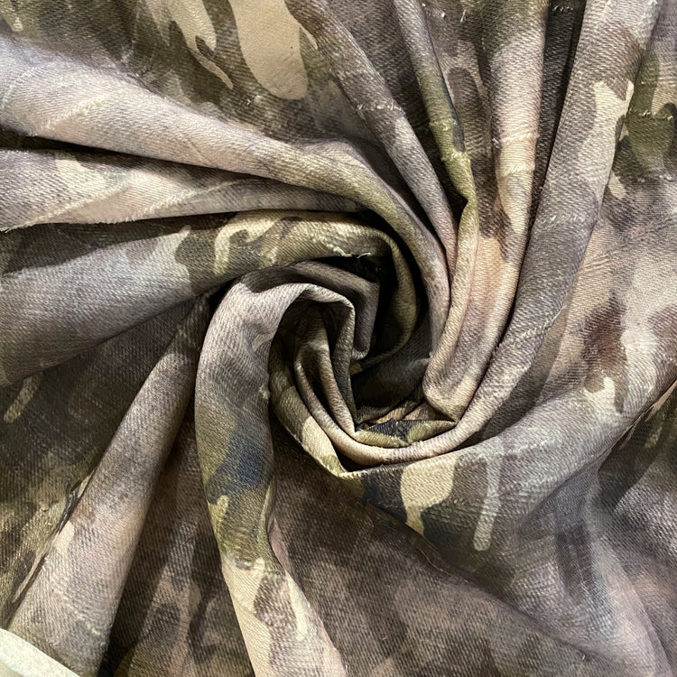 Vintage Fade Camo Denim Jacquard - Dark Khaki / Grey / Ivory