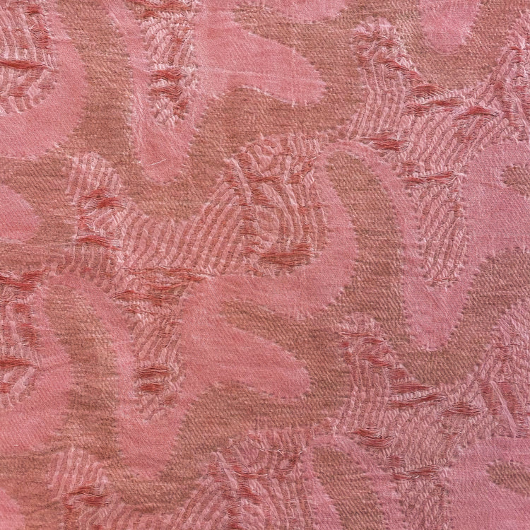 Abstract Swirls Yarn Float Jacquard - Coral