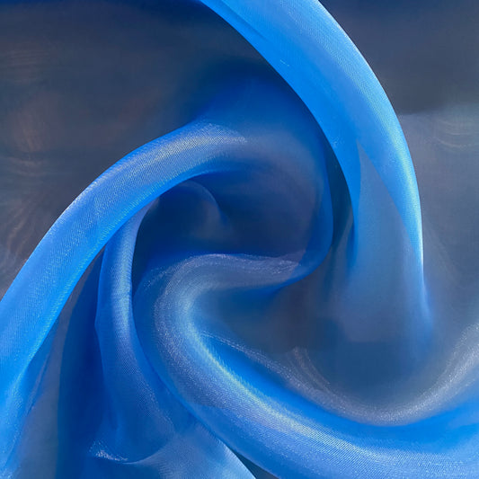 Twill Weave Organza - Dodger Blue